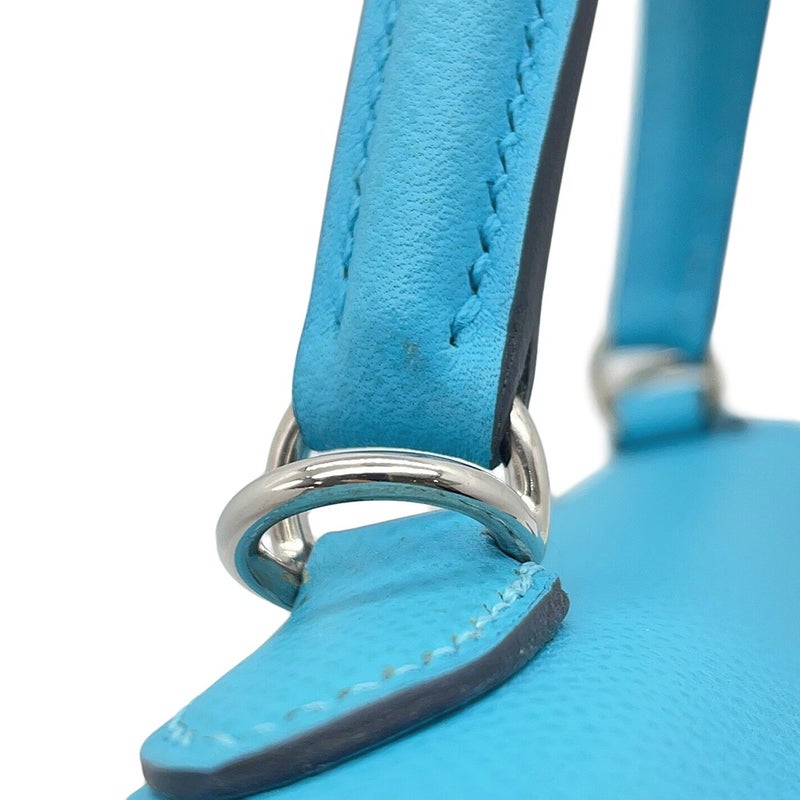 エルメス ハンドバッグ ケリー25 外縫い ブルーノール/シルバー金具 エプソン D刻印 HERMES Kelly 2wayバッグ