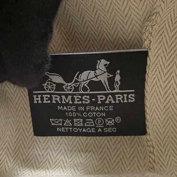 エルメス ポーチ ブリッド・ア・ブラックPM ナチュラル/シルバー金具 キャンバス HERMES 小物入れ
