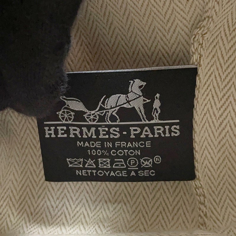 エルメス ポーチ ブリッド・ア・ブラックPM ナチュラル/シルバー金具 キャンバス HERMES 小物入れ