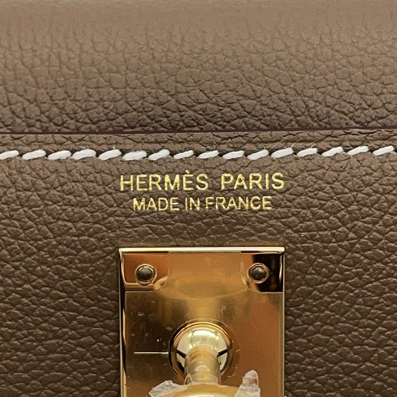 エルメス ショルダーバッグ ケリーダンス2 エトゥープ/シャンパンゴールド金具 エバーカラー W刻印 HERMES クラッチバッグ