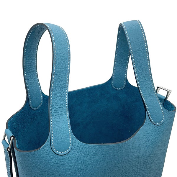 エルメス ハンドバッグ ピコタンロックPM ニューブルージーン/シルバー金具 トリヨンクレマンス G刻印 HERMES トートバッグ