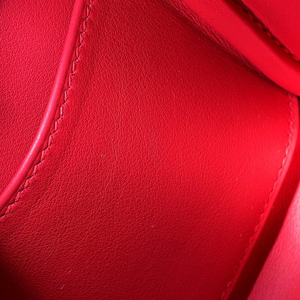エルメス ハンドバッグ リンディ ミニ ルージュラデュー/シルバー金具 トリヨンクレマンス G刻印 HERMES 2wayショルダーバッグ