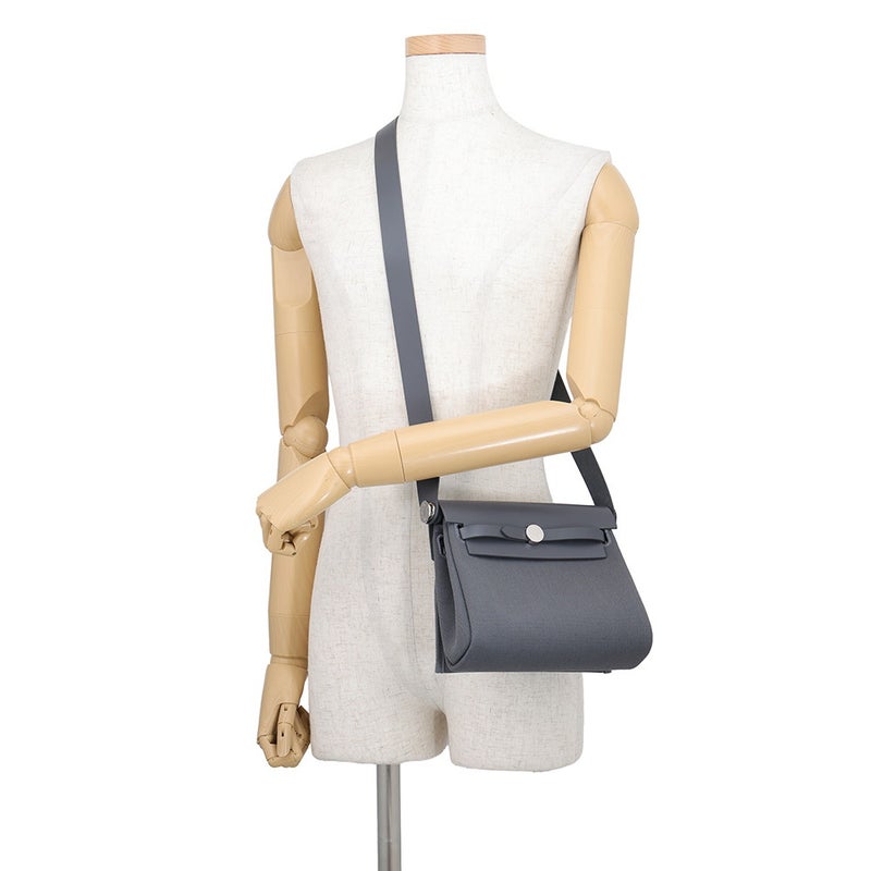 エルメス ショルダーバッグ エールバッグジップ ミニ アルドワーズ/シルバー金具 トワルミリタリー/ヴァッシュハンター K刻印 HERMES