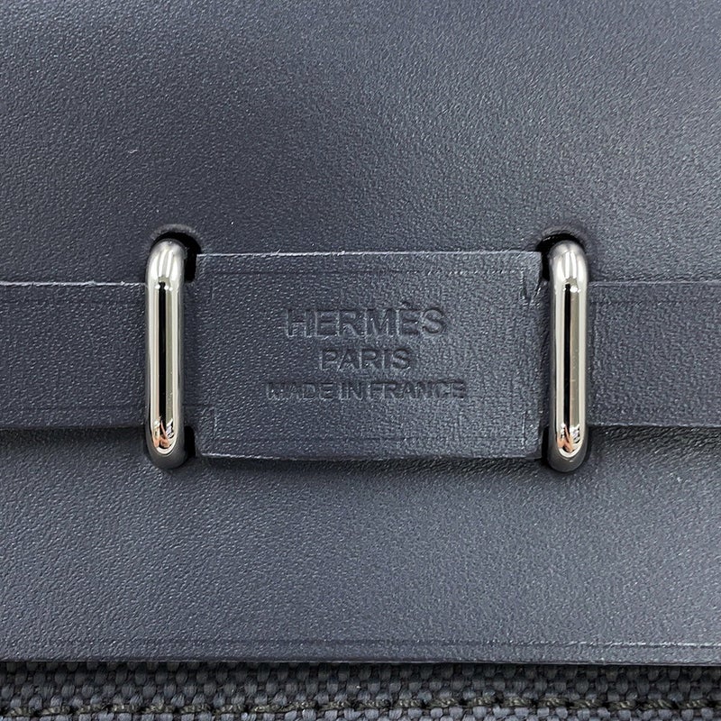 エルメス ショルダーバッグ エールバッグジップ ミニ アルドワーズ/シルバー金具 トワルミリタリー/ヴァッシュハンター K刻印 HERMES
