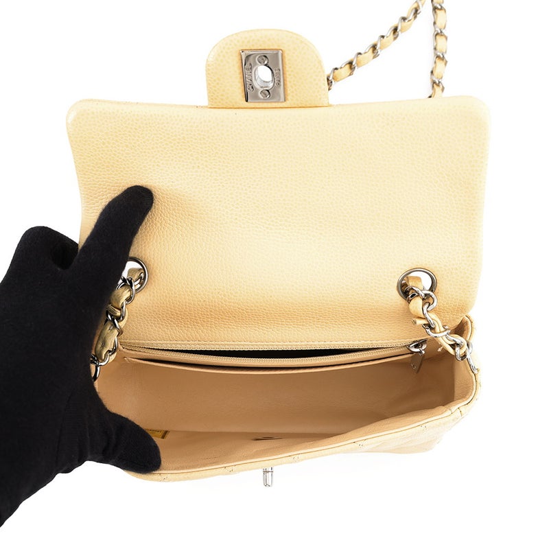 シャネル チェーンショルダーバッグ マトラッセ20 ココマーク キャビアスキン A69900 CHANEL ミニ フラップ バッグ