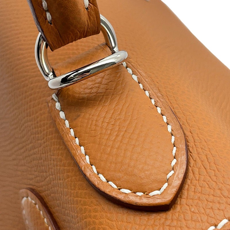 エルメス ハンドバッグ ケリー28 外縫い ゴールド/シルバー金具 エプソン B刻印 HERMES Kelly 2wayバッグ