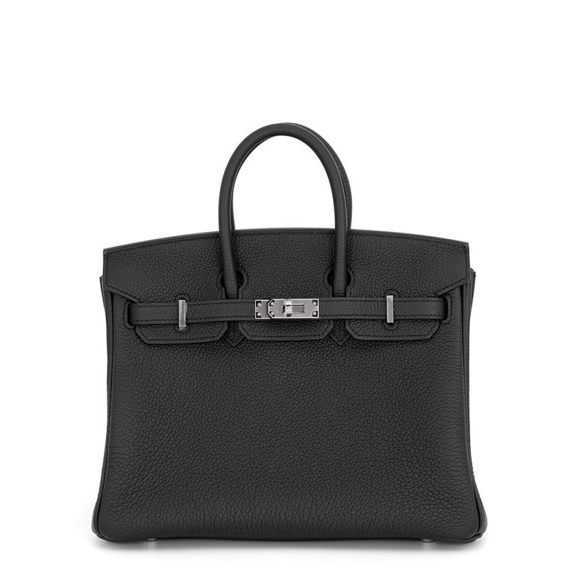エルメス バーキン25 ブラック/シルバー金具 トゴ G刻印 HERMES Birkin ハンドバッグ 黒