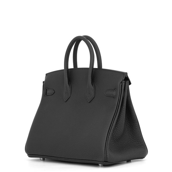 エルメス バーキン25 ブラック/シルバー金具 トゴ G刻印 HERMES Birkin ハンドバッグ 黒