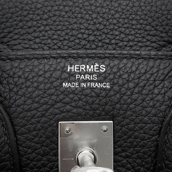 エルメス バーキン25 ブラック/シルバー金具 トゴ G刻印 HERMES Birkin ハンドバッグ 黒