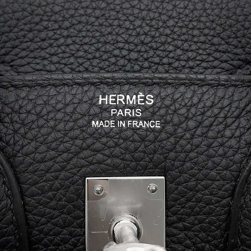 エルメス バーキン25 ブラック/シルバー金具 トゴ G刻印 HERMES Birkin ハンドバッグ 黒