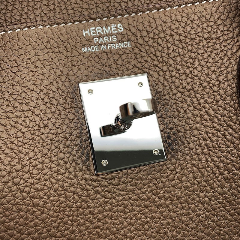 エルメス バーキン40 エトゥープ/シルバー金具 トゴ B刻印 HERMES Birkin ハンドバッグ