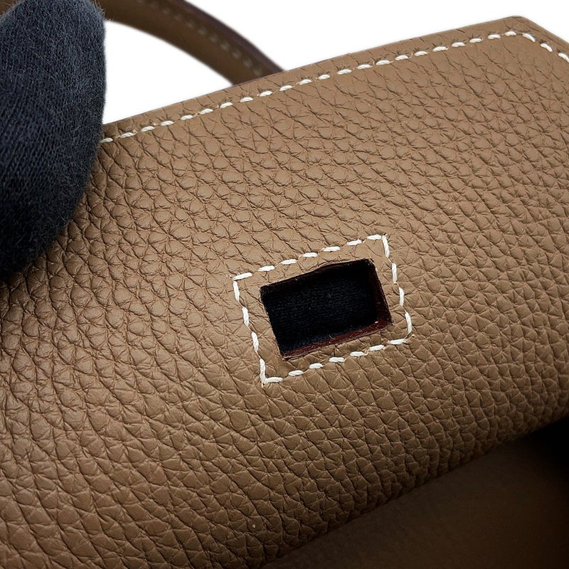 エルメス バーキン40 エトゥープ/シルバー金具 トゴ B刻印 HERMES Birkin ハンドバッグ