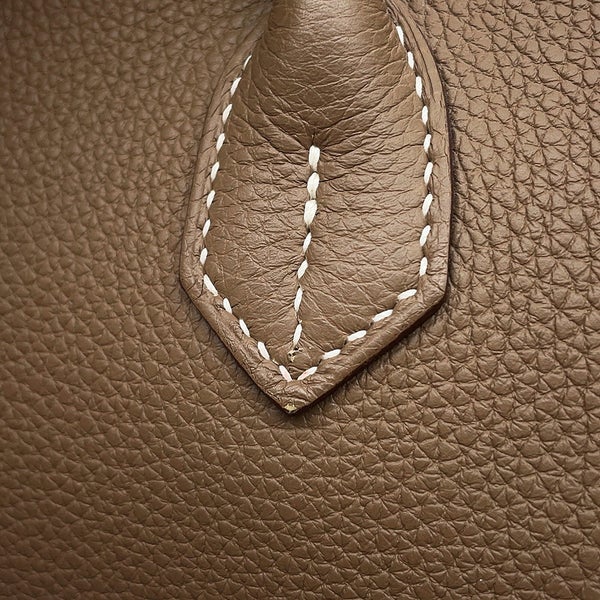 エルメス バーキン40 エトゥープ/シルバー金具 トゴ B刻印 HERMES Birkin ハンドバッグ