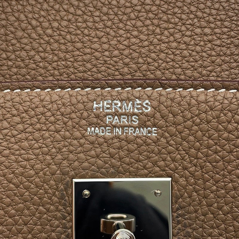 エルメス バーキン40 エトゥープ/シルバー金具 トゴ B刻印 HERMES Birkin ハンドバッグ