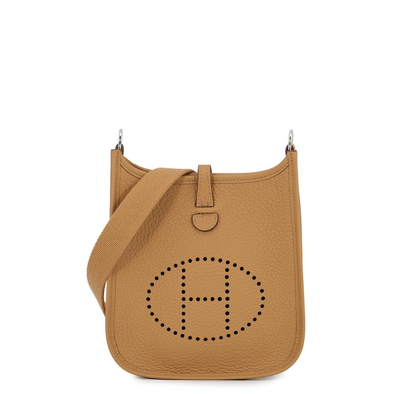 エルメス ショルダーバッグ エブリンTPM 111cm アマゾン ビスキュイ/シルバー金具 トリヨンクレマンス K刻印 HERMES Evelyne