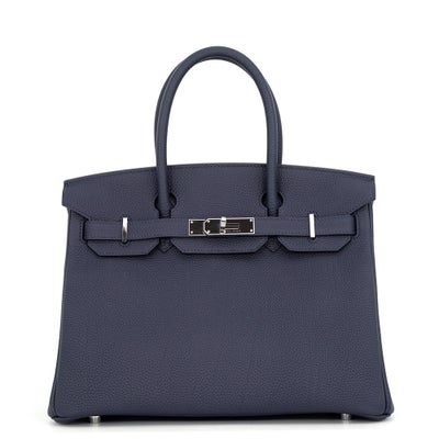 Hermès Birkin 30 Bleu Nuit Togo Palladium