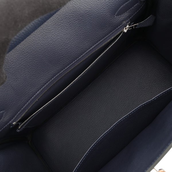 エルメス バーキン30 ブルーニュイ/シルバー金具 トゴ K刻印 HERMES Birkin ハンドバッグ