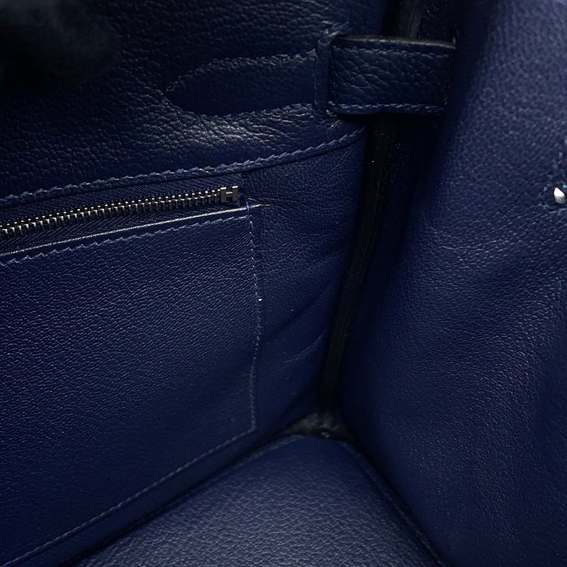 エルメス バーキン30 ブルーニュイ/シルバー金具 トゴ K刻印 HERMES Birkin ハンドバッグ