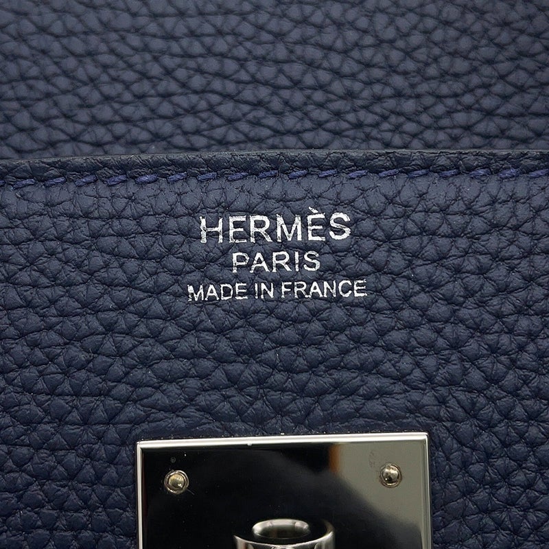 エルメス バーキン30 ブルーニュイ/シルバー金具 トゴ K刻印 HERMES Birkin ハンドバッグ