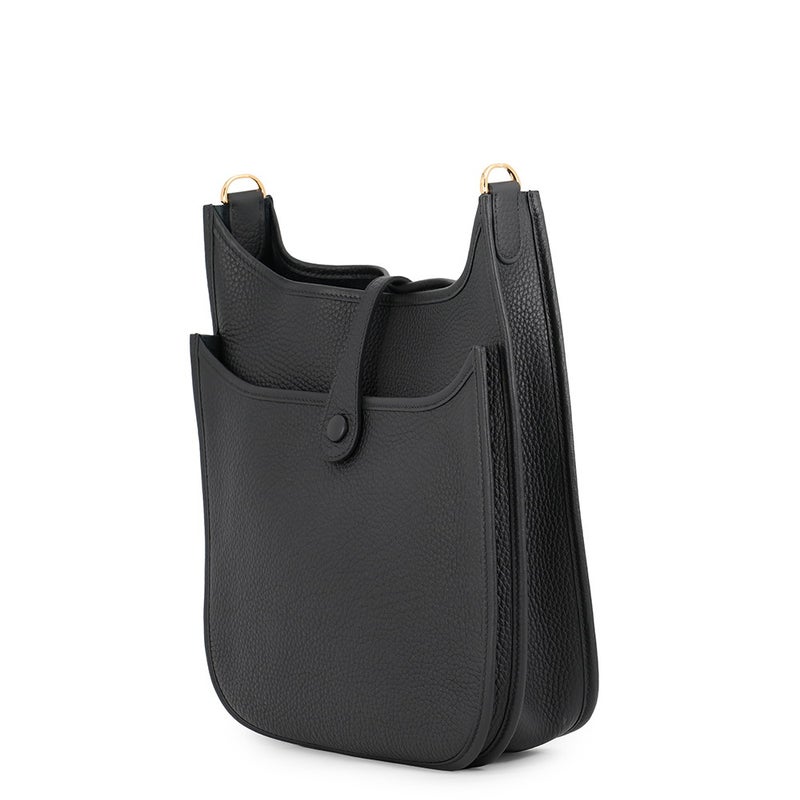 エルメス ショルダーバッグ エブリン3 PM ブラック/ゴールド金具 トリヨンクレマンス K刻印 HERMES Evelyne 黒