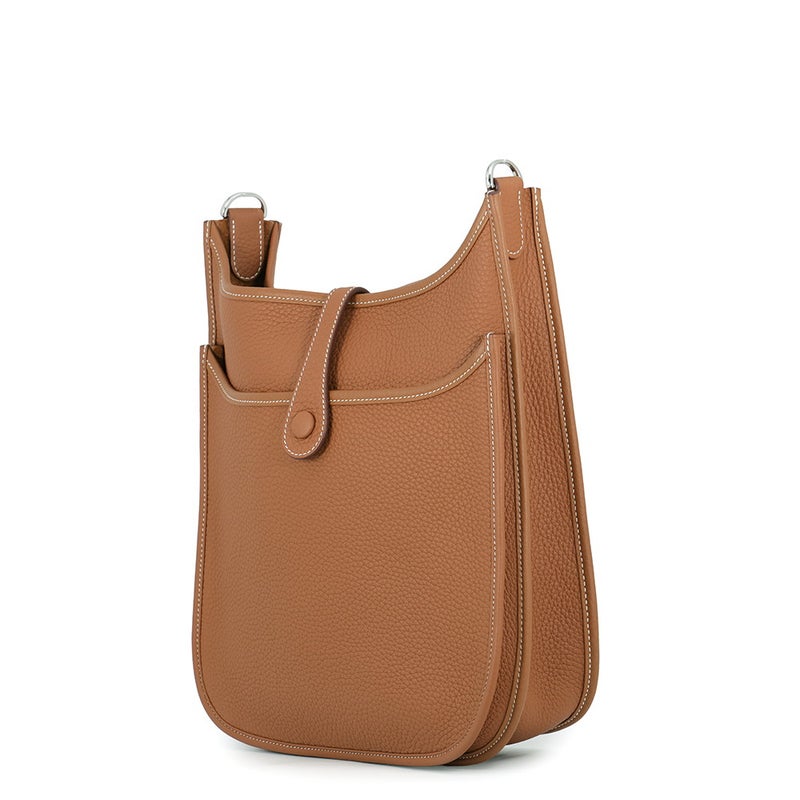 エルメス ショルダーバッグ エブリン3 PM ゴールド/シルバー金具 トリヨンクレマンス W刻印 HERMES Evelyne