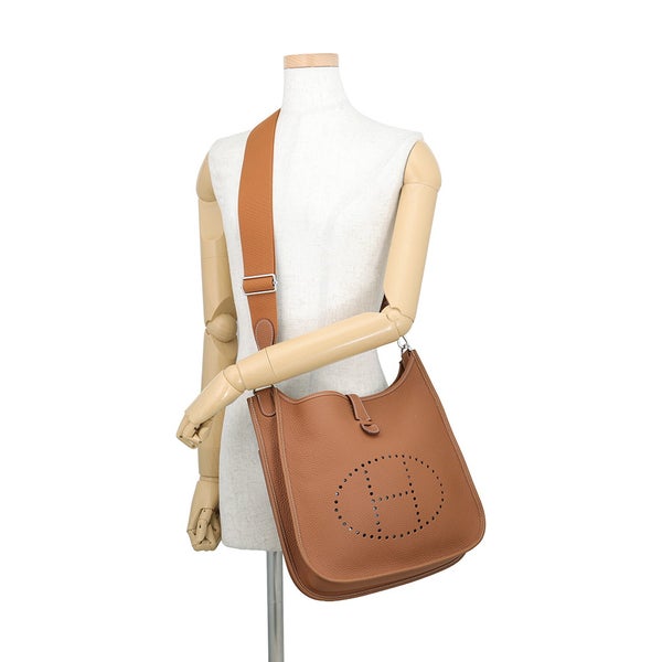 エルメス ショルダーバッグ エブリン3 PM ゴールド/シルバー金具 トリヨンクレマンス W刻印 HERMES Evelyne