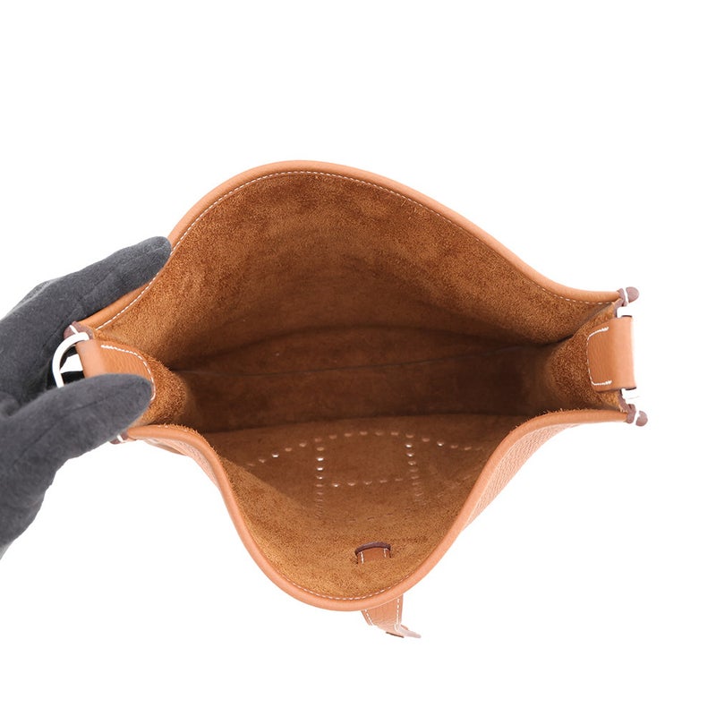 エルメス ショルダーバッグ エブリン3 PM ゴールド/シルバー金具 トリヨンクレマンス W刻印 HERMES Evelyne