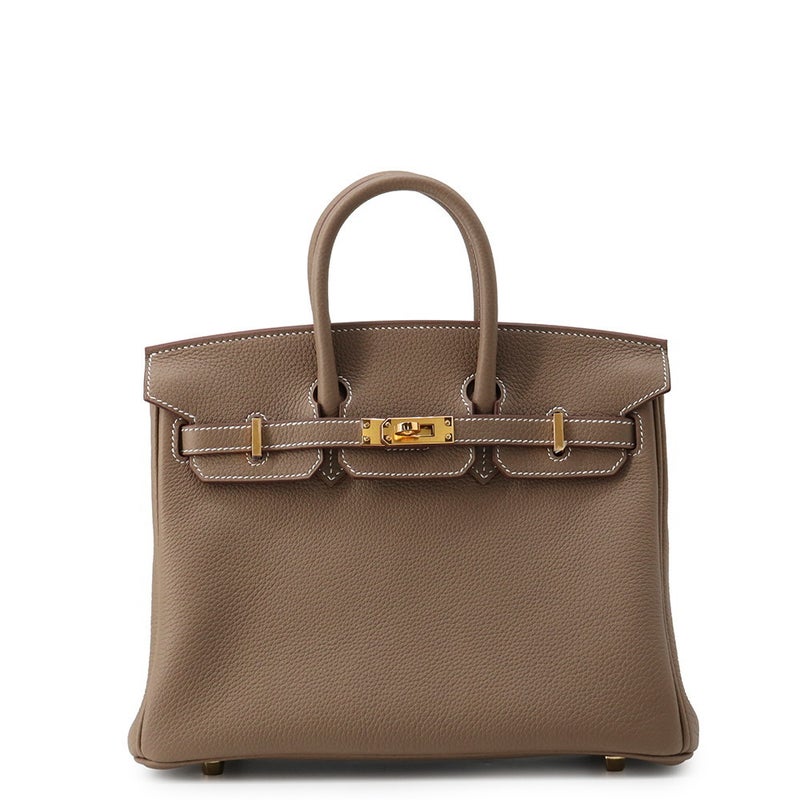 エルメス バーキン25 エトゥープ/ゴールド金具 トゴ G刻印 HERMES Birkin ハンドバッグ