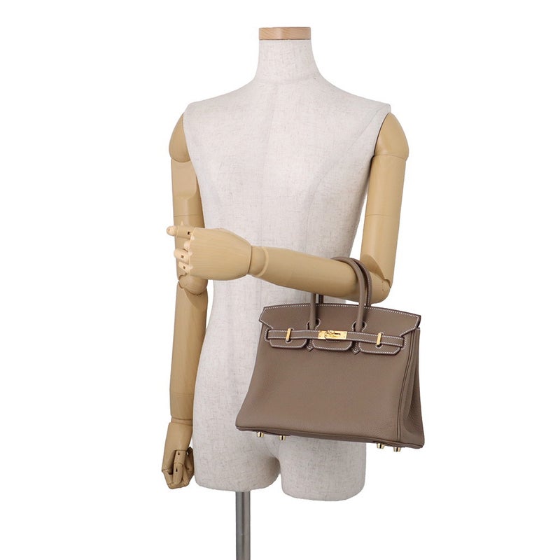エルメス バーキン25 エトゥープ/ゴールド金具 トゴ G刻印 HERMES Birkin ハンドバッグ