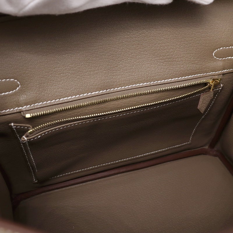 エルメス バーキン25 エトゥープ/ゴールド金具 トゴ G刻印 HERMES Birkin ハンドバッグ