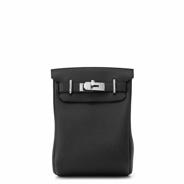 エルメス ボディバッグ ケリー アッカドPM ブラック/シルバー金具 トゴ W刻印 メンズ 黒