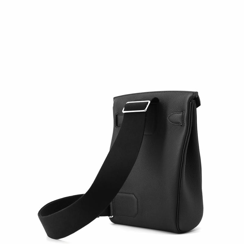 エルメス ボディバッグ ケリー アッカドPM ブラック/シルバー金具 トゴ W刻印 メンズ 黒