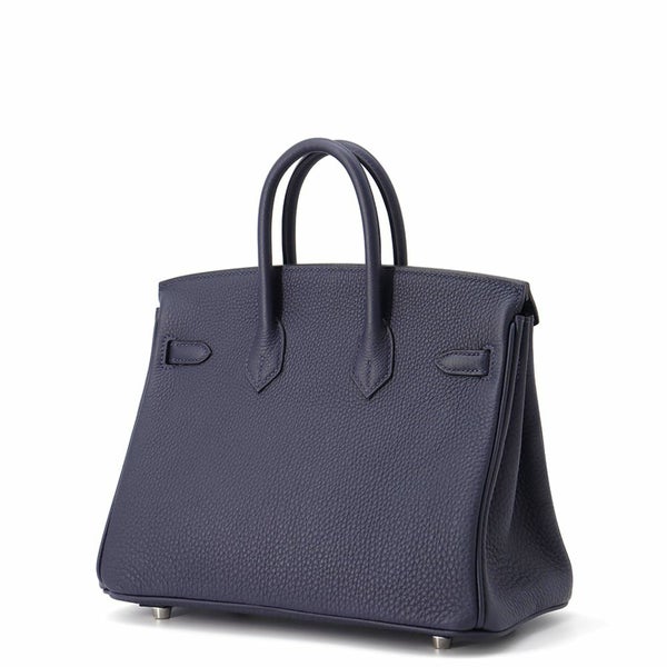 エルメス バーキン25 ブルーニュイ/シルバー金具 トゴ W刻印 HERMES Birkin ハンドバッグ