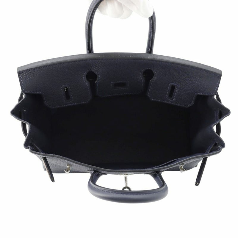 エルメス バーキン25 ブルーニュイ/シルバー金具 トゴ W刻印 HERMES Birkin ハンドバッグ