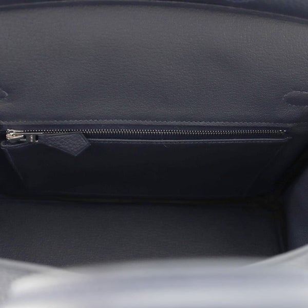 エルメス バーキン25 ブルーニュイ/シルバー金具 トゴ W刻印 HERMES Birkin ハンドバッグ