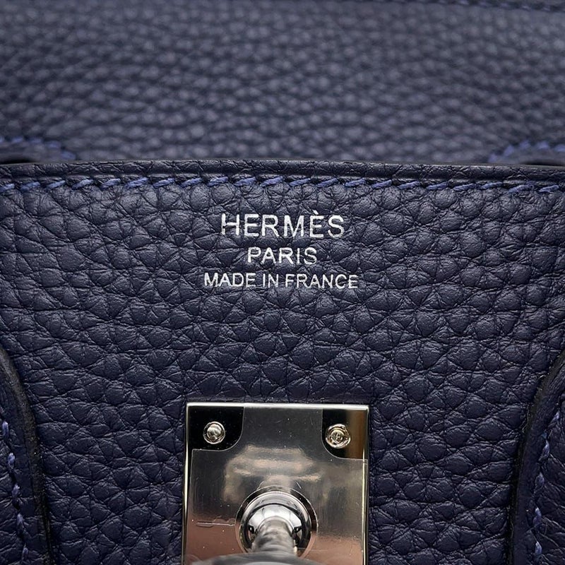 エルメス バーキン25 ブルーニュイ/シルバー金具 トゴ W刻印 HERMES Birkin ハンドバッグ