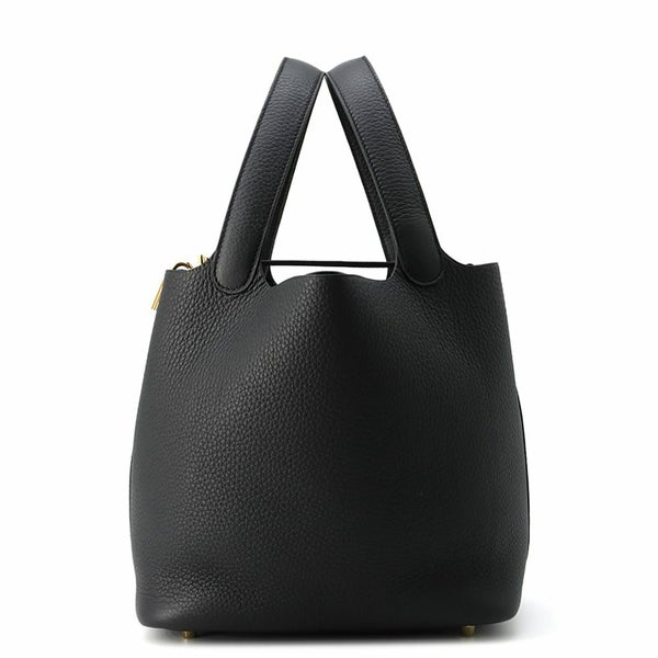 エルメス ハンドバッグ ピコタンロックMM ブラック/ゴールド金具 トリヨンクレマンス K刻印 黒