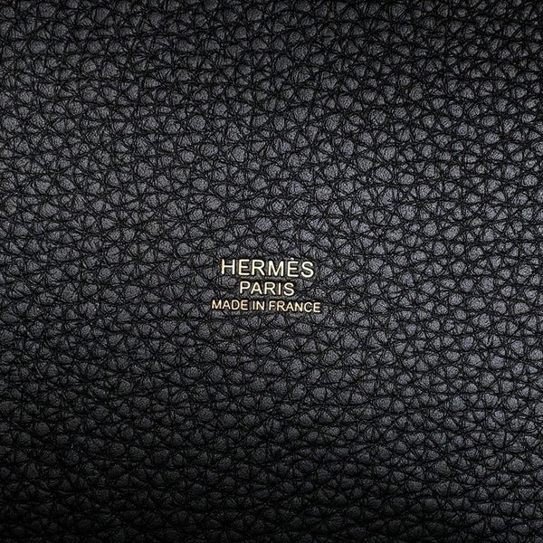 エルメス ハンドバッグ ピコタンロックMM ブラック/ゴールド金具 トリヨンクレマンス K刻印 黒