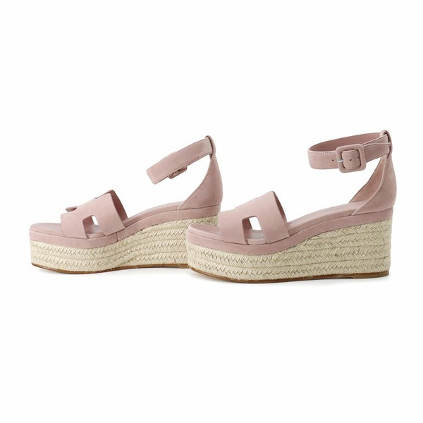 エルメス サンダル エルダ エスパドリーユ レザー ベロア レディースサイズ37 HERMES 靴