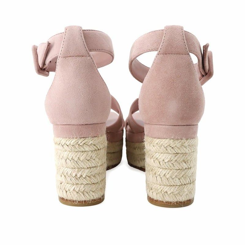 エルメス サンダル エルダ エスパドリーユ レザー ベロア レディースサイズ37 HERMES 靴