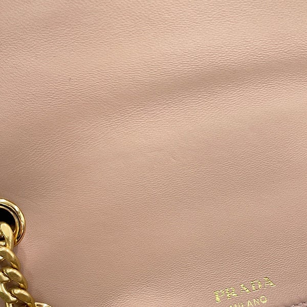 プラダ チェーンショルダーバッグ ギャザー ナッパレザー 1BD235 PRADA