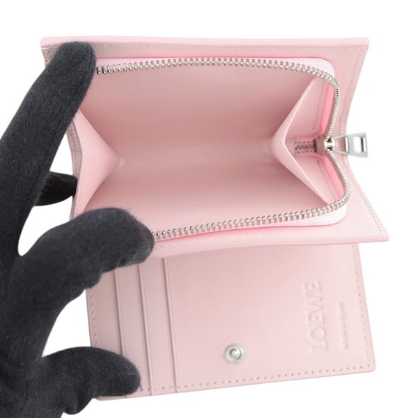ロエベ 二つ折り財布 アナグラム コンパクト ウォレット ペブルグレインカーフレザー C821NCWX03 LOEWE
