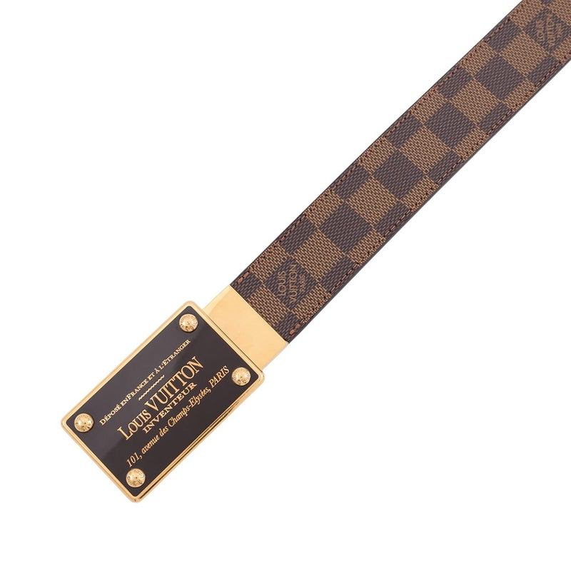 ルイヴィトン ベルト ダミエ・エベヌ サンチュール・アンヴァントゥール リバーシブル 35MM サイズ95 M9677 LOUIS VUITTON