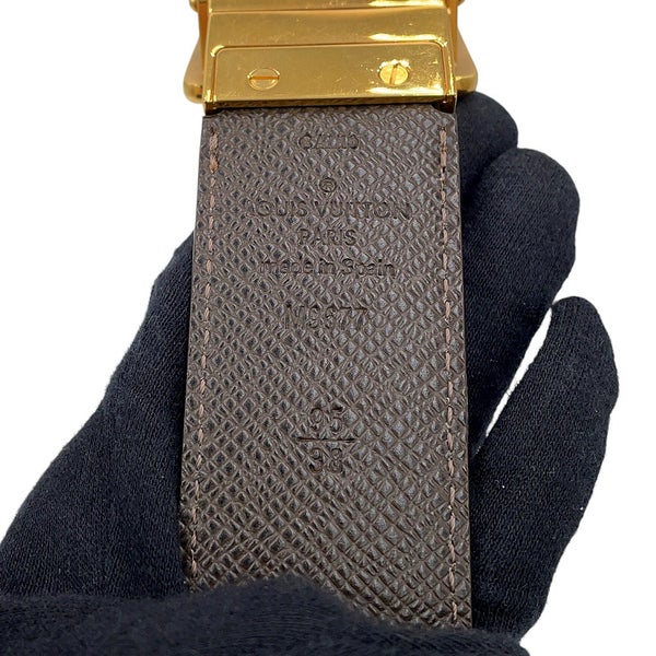 ルイヴィトン ベルト ダミエ・エベヌ サンチュール・アンヴァントゥール リバーシブル 35MM サイズ95 M9677 LOUIS VUITTON
