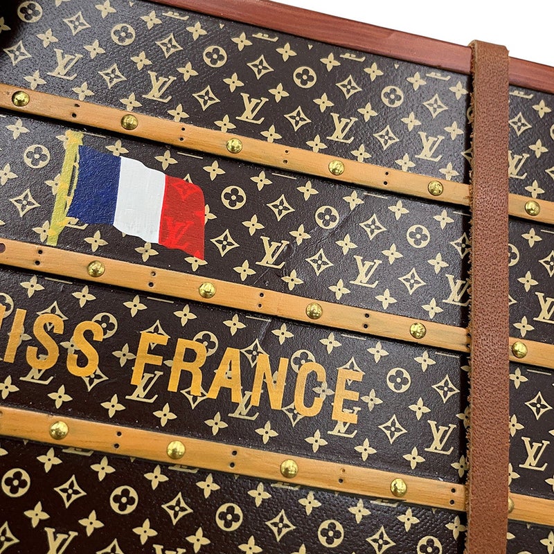 ルイヴィトン ノベルティ モノグラム トランク オブジェ ペーパーウェイト MISS FRANCE M99408 LOUIS VUITTON 置物
