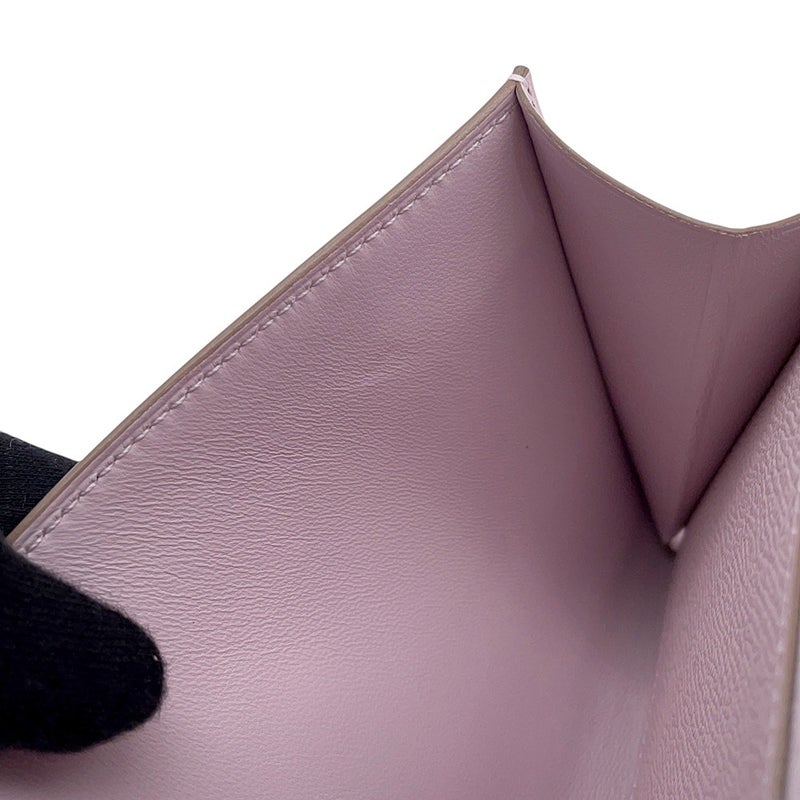 エルメス 長財布 コンスタンス トゥーゴー ロング モーヴペール/ラッカー/シルバー金具 エプソン K刻印 財布