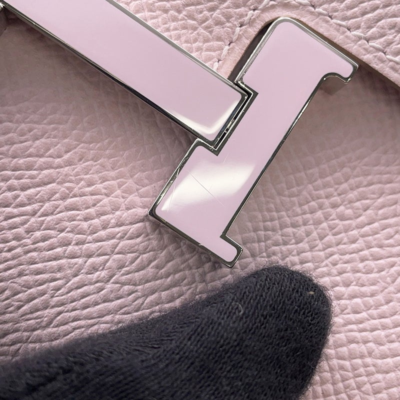 エルメス 長財布 コンスタンス トゥーゴー ロング モーヴペール/ラッカー/シルバー金具 エプソン K刻印 財布