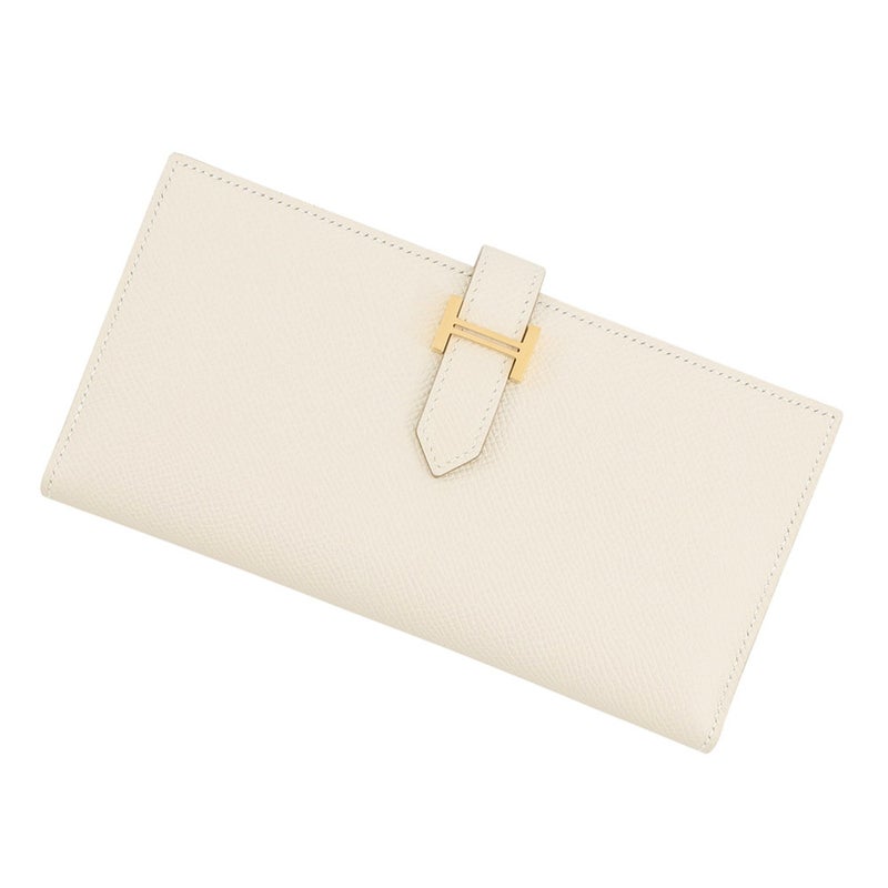 エルメス 長財布 ベアンスフレ マチ有りクレ/ゴールド金具 エプソン G刻印 財布