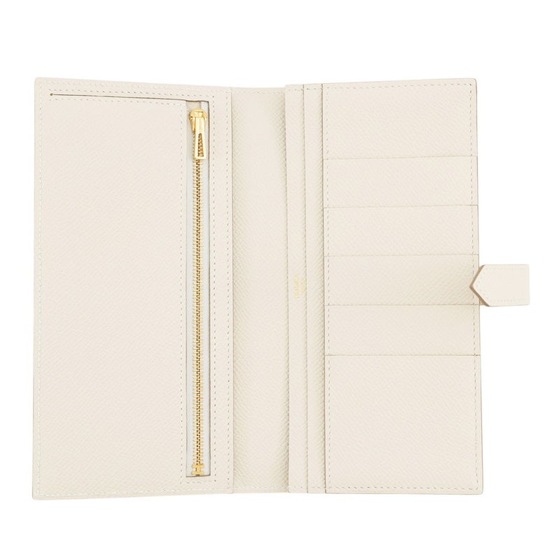 エルメス 長財布 ベアンスフレ マチ有りクレ/ゴールド金具 エプソン G刻印 財布