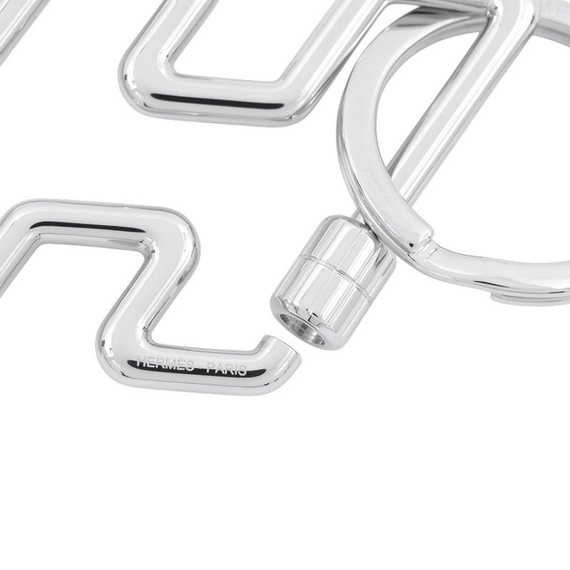 エルメス キーホルダー H・トゥ・スピード シルバー金具 HERMES キーリング